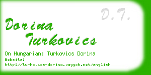 dorina turkovics business card